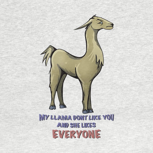 Angry llama dont like you, and she likes everyone. by Owl-Syndicate